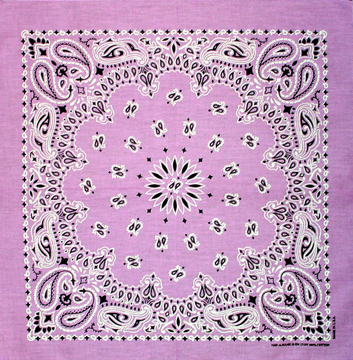 (image for) Bandanna Lavender Paisley 22" x 22"